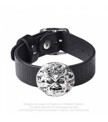 M'era Luna - Man In The Moon: Leather Wriststrap (A119)